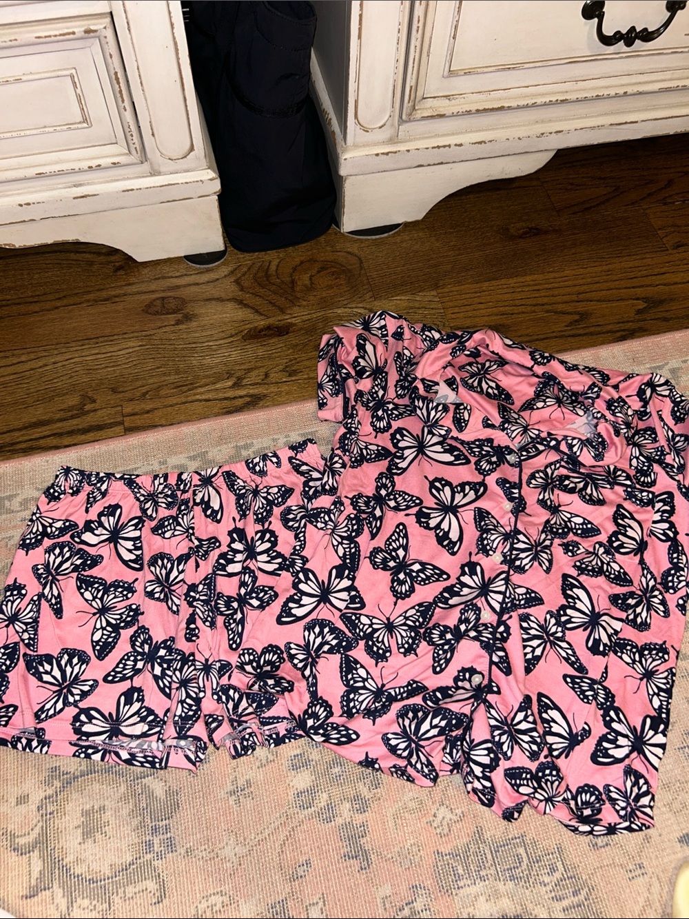 Women’s Pink Butterfly Print Pajamas